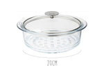 Cuit vapeur en verre Cristel avec couvercle - 20cm