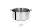 Casserole Cristel Mutine Amovible en inox - 14cm