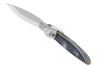 Couteau pliant K2.15M manche acier décor imprimé 3D jean 11,5cm