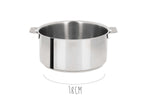 Set de 3 casseroles Cristel Mutine Amovible en inox 16 à 20cm - Poignée couleur incluse