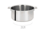 Set de 3 casseroles Cristel Mutine Amovible en inox 16 à 20cm - Poignée couleur incluse