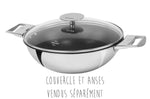 Wok antiadhérent Cristel Casteline Amovible Exceliss en inox