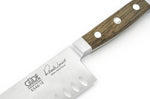 Couteau santoku alvéolé Güde Alpha Chêne 18cm en acier forgé