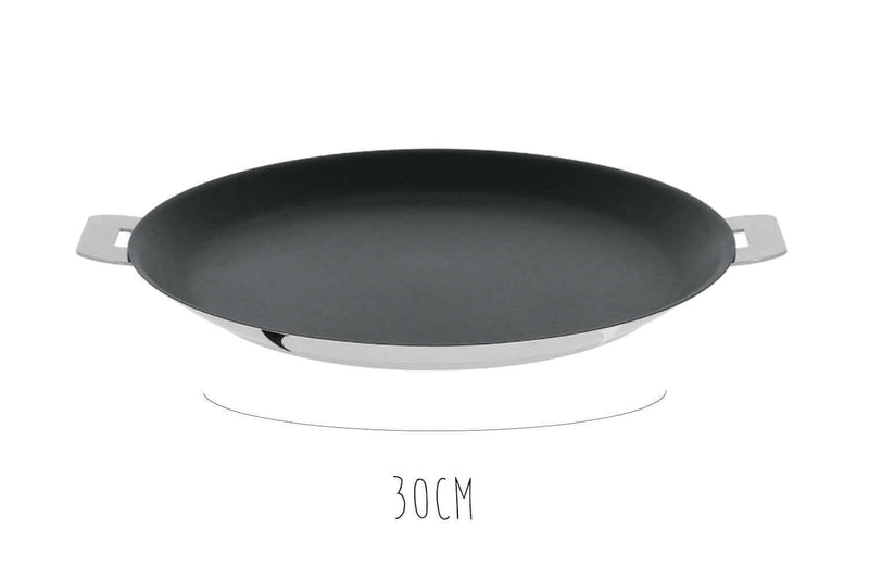 Crêpière antiadhérente Cristel Mutine Amovible Exceliss en inox - 30cm