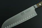 Couteau santoku alvéolé Güde Alpha Chêne 18cm en acier forgé