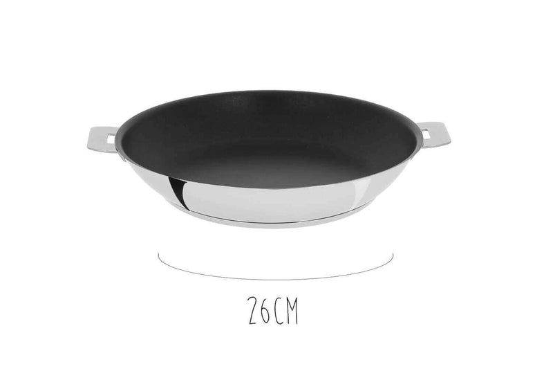 Poêle antiadhérente Cristel Mutine Amovible Exceliss en inox - 26cm