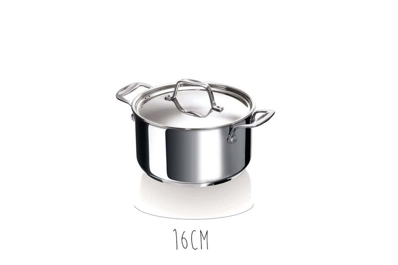 Faitout Beka Chef en inox avec couvercle - 16cm