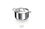 Faitout Beka Chef en inox avec couvercle - 18cm