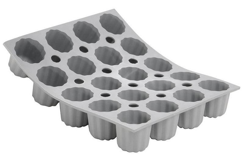 Moule à mini cannelés bordelais en silicone De Buyer Elastomoule 20 ou 28 alvéoles - 20