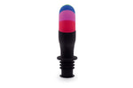 Bouchon en silicone Pulltex pour vin et champagne + 6 marque-verres colorés