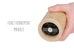 Moulin à graines de lin manuel Peugeot Isen en bois et inox 13cm