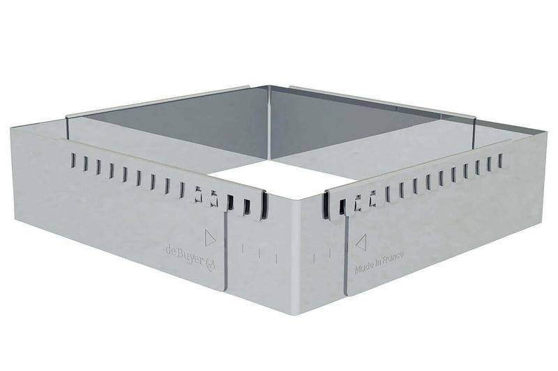 Cadre à entremets extensible rectangle De Buyer en inox