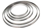 Cercle à tarte rond inox De Buyer bord roulé 20cm