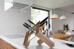 Bloc vide Artelegno Grand Prix en bois et plexiglass pour 10 couteaux de cuisine - Hêtre