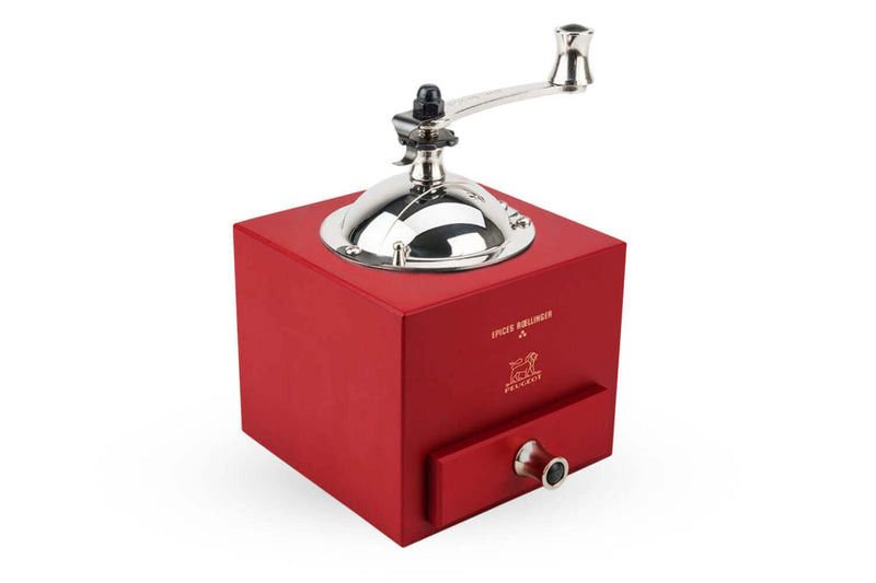 Moulin à poivre à manivelle Peugeot Roellinger 13cm - Rouge piment