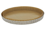 Moule à tarte cannelé inox fond amovible De Buyer et feuille cuisson