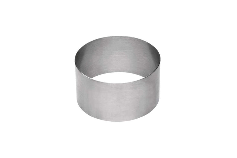 Cercle à pâtisserie De Buyer rond inox hauteur 4,5cm - 5cm - 6cm - 6,5cm - 7cm - 8cm - 10cm - 12cm