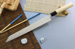 Couteau yanagiba kiritsuke japonais artisanal Yoshihiro Jyosaku White 2 steel 27cm