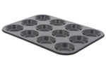 Plaque 12 tartelettes rondes De Buyer en acier anti-adhésif