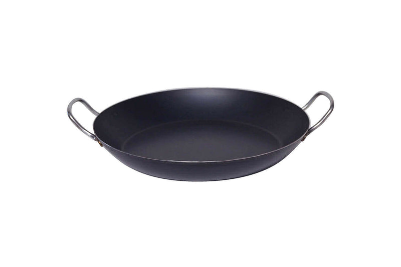 Poêle à paëlla De Buyer La Lyonnaise en tôle bleuie - 34cm