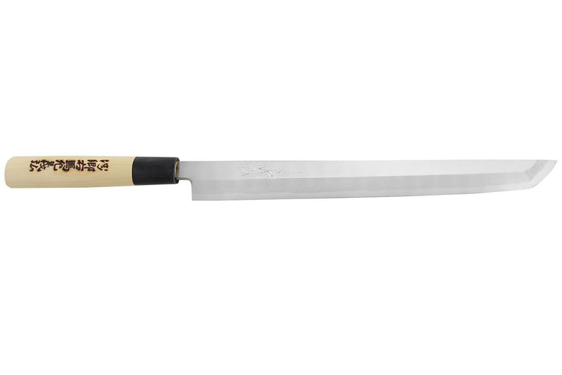 Couteau takohiki japonais artisanal Yoshihiro Jyosaku White 2 steel 27cm