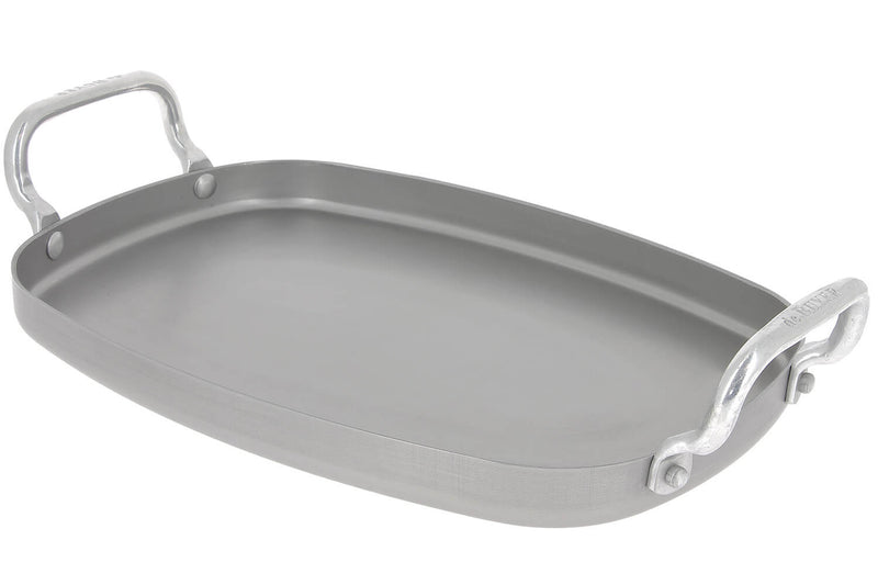 Plancha De Buyer Mineral B Element 38x26cm en fer avec 2 anses