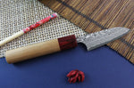 Couteau d'office japonais artisanal Yoshimi Kato 8,5cm VG10 Nickel Damascus cerisier