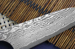 Couteau d'office japonais artisanal Yoshimi Kato 8,5cm VG10 Nickel Damascus cerisier