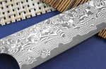 Couteau universel japonais artisanal Yoshimi Kato 15cm VG10 Nickel Damascus cerisier