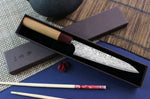 Couteau universel japonais artisanal Yoshimi Kato 15cm VG10 Nickel Damascus cerisier