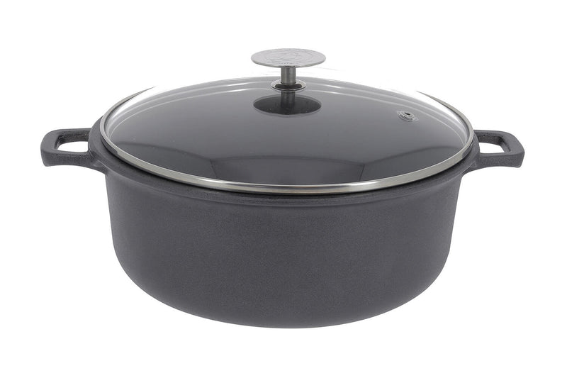 Coquelle en fonte d'aluminium De Buyer Choc Extrême avec couvercle verre - 20cm