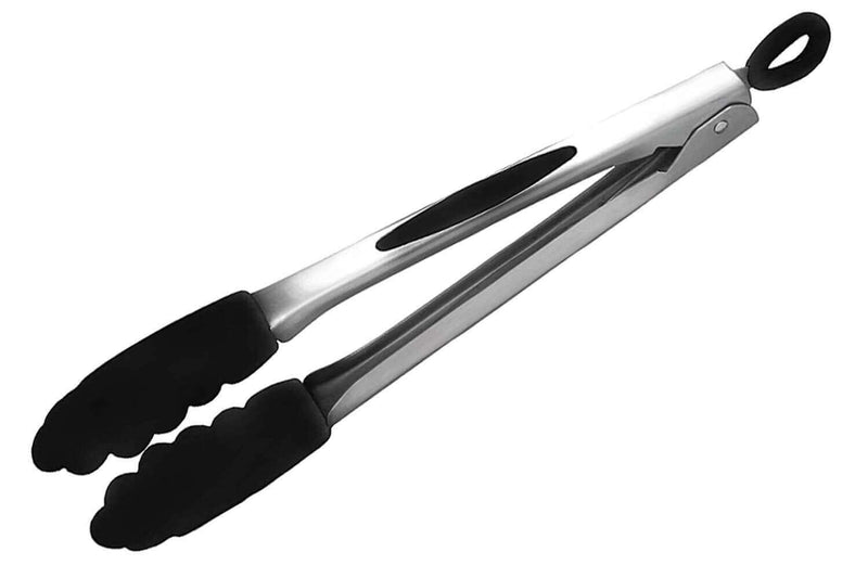 Pince de cuisine Mastrad 30cm acier et silicone noir