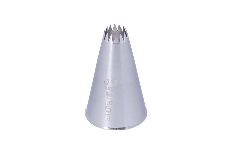 Douille cannelée petits fours De Buyer inox - 14mm - 16 dents