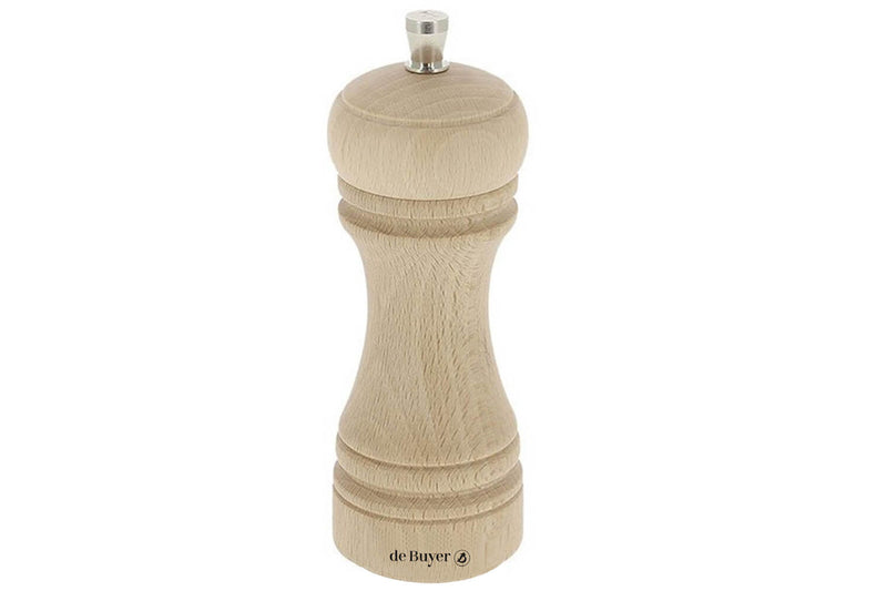 Moulin à poivre De Buyer Java 14cm en bois avec mécanisme en métal - Bois clair