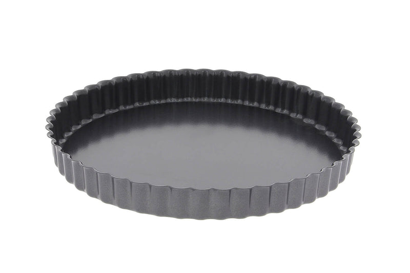 Moule à tarte cannelé en acier De Buyer à fond fixe bord droit - 20cm