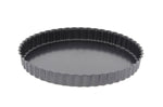 Moule à tarte cannelé en acier De Buyer à fond fixe bord droit - 20cm