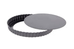 Moule à tarte cannelé en acier De Buyer à fond amovible et bord droit - 20cm