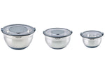 Set de 3 bols inox avec couvercles Mastrad 16, 20 et 24cm