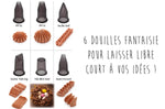 Coffret 6 douilles De Buyer Créatif en Tritan décor fantaisie