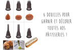 Coffret 6 douilles De Buyer Garnir en Tritan