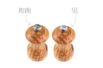 Coffret duo moulin à sel et poivre Peugeot Bistro en bois d'olivier 10cm