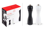 Coffret duo moulin à sel et poivre Peugeot Tahiti en bois noir + blanc - 20 cm