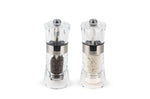 Coffret duo moulin à sel et poivre Peugeot Oslo en acrylique et inox 14cm - Sel humide