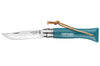 Couteau Opinel n°06 Baroudeur lame 7cm manche turquoise