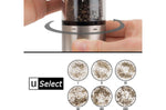 Coffret duo moulin à sel et poivre électrique Peugeot Elis Sense U Select en inox avec éclairage 20cm