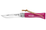 Couteau Opinel N°06 Baroudeur lame 7cm manche framboise
