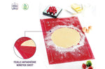 Feuille à pâtisserie Mastrad graduée en silicone rouge 60x40cm