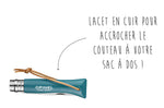 Couteau Opinel n°06 Baroudeur lame 7cm manche turquoise