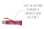 Couteau Opinel N°06 Baroudeur lame 7cm manche framboise