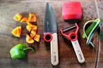 Coffret Opinel Le Petit Chef couteau + éplucheur + protège-doigts - Rouge